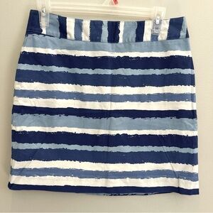 AR:  Vineyard Vines Skirt Painted Stripe Women 4 Striped Blue and White Skirt